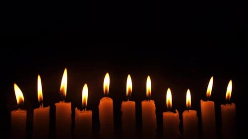 Candles Burning Brightly in the Dark