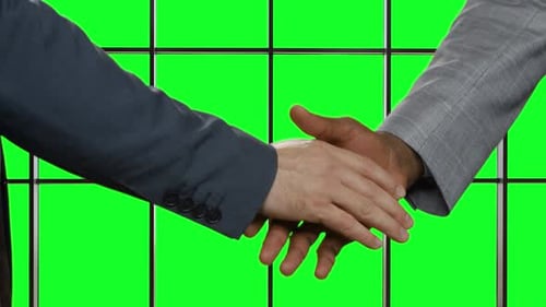 Business Handshake on Green Screen