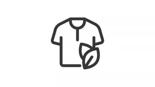 Sustainable fashion ui icon line animation