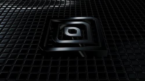 Luxury Background with Floating Black Cubes, Reflection, Exclusive, 3D Render, Shape