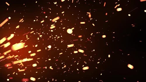 Dynamic Glowing Embers Particles Overlay Effect