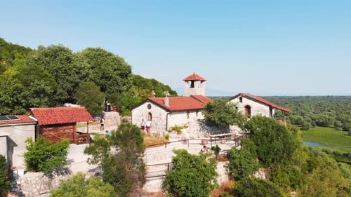 Monastery Kom in Skadar Lake Serbian Orthodox Monastery in Montenegro