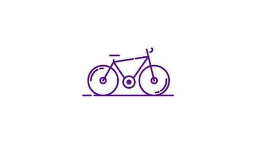 Animiertes Fahrradsymbol