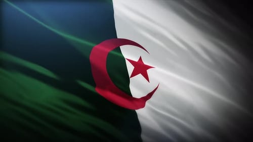 Waving Flag of Algeria Loop Animation