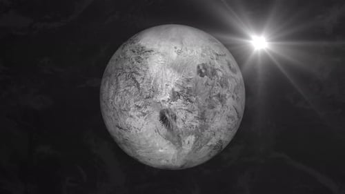 Mars planet animation in space. 2328