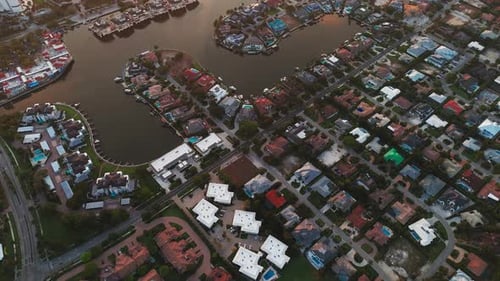Residential Homes in Naples Florida Suburbs Real Estate Drone Shot