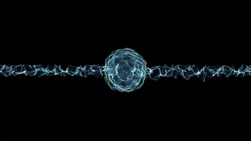 Abstract Digital Energy Wave Sphere Animation