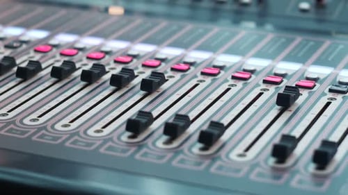 Studio Console with Lots of Buttons and Displays in the Hardware Block