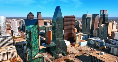 Contemporary architecture in the downtown of Dallas, Texas, USA.