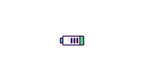 Animated Battery Charge Level Icon