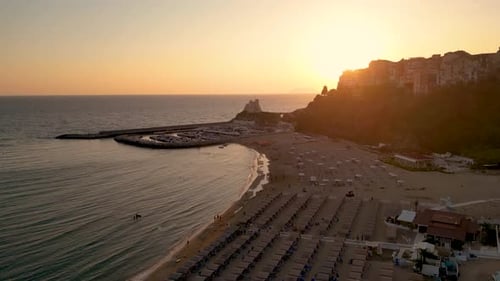 Sperlonga beaches and Torre Truglia tower in Italy