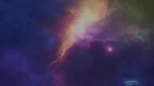 Fluid Animated Space Background with Nebulae and Stars