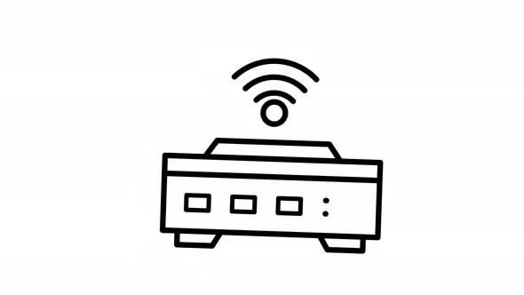 Animated Sketch Wi-Fi Router Icon, Elements Motion Graphics ft. wifi ...