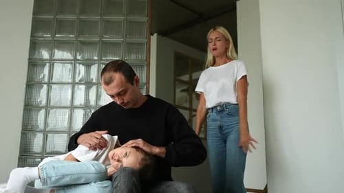 Family Conflict with Arguing Woman