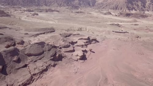 Dry desert landscape, Aerial view