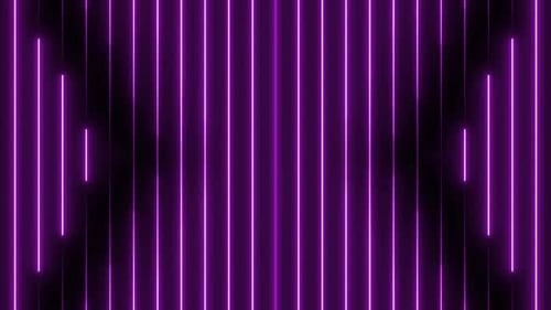 Abstract Purple Neon Glowing Vertical Lines Background