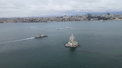 Luftaufnahme des Bosporus