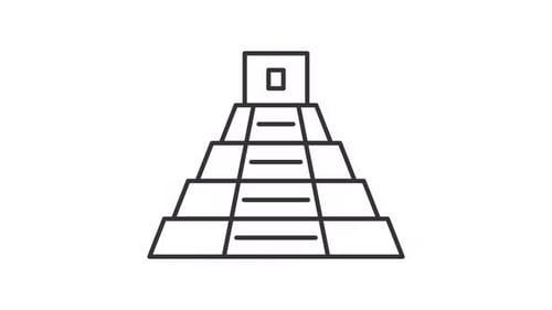 Animated Maya pyramid line icon