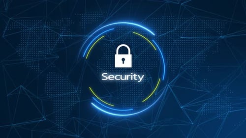 Security Text Effect Technology Background