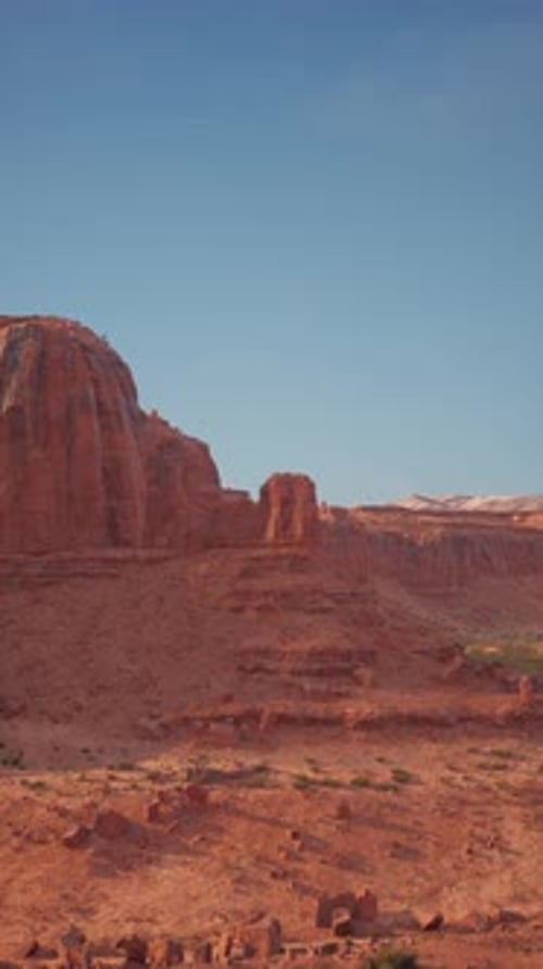 Massive Rock Formation in Nevada Desert