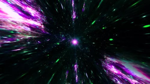 Futuristic Space Travel Warp Tunnel Animation