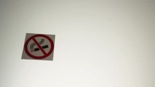 Simple No Smoking Graphic on White Background