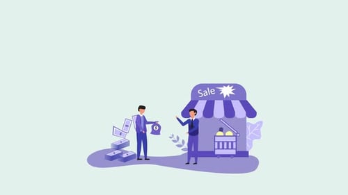Business Idea Exchange Flat Design Animation