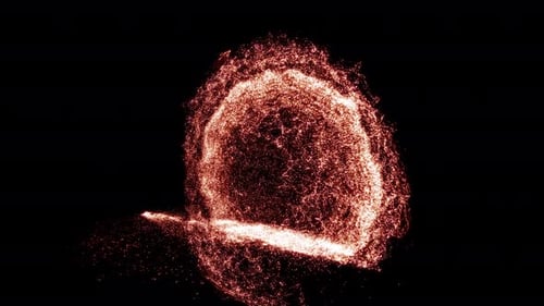 Digital Particle Energy Burst Reveal Transition