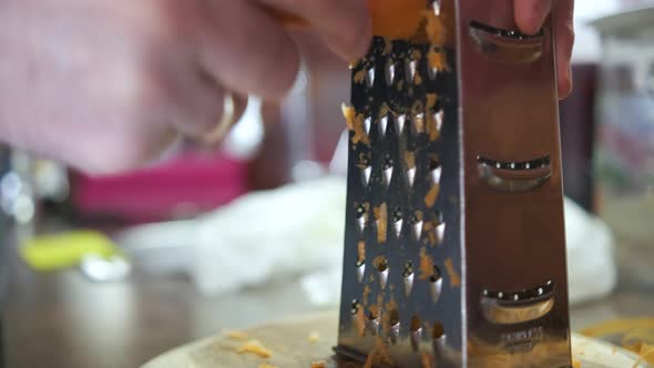 Close-up of Grating a Carrot for Cooking, Food Stock Footage ft ...