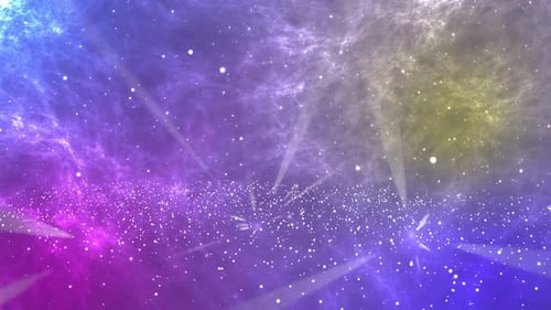 Colorful space particles light