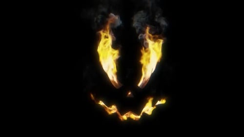 Fiery Abstract Halloween Face