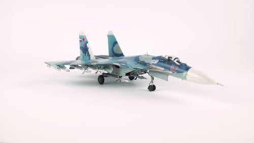 Plastic Model Of The Su 33 Deck Fighter Close Up.