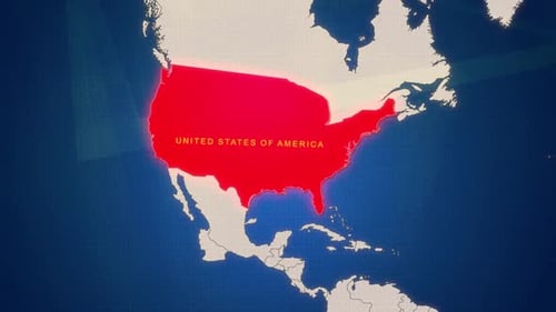 United States Of America Glow Map For Social Media Content
