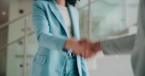 Handshake, meeting and business people in office for sponsorship deal, commitment and teamwork