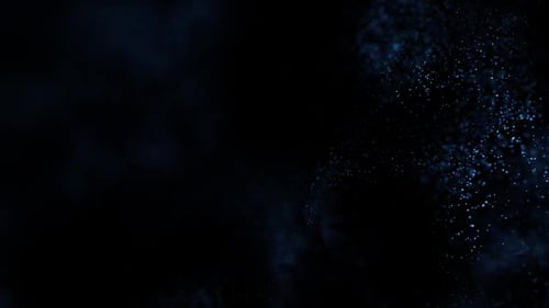 Ethereal Blue Particles Dust Glow Background Animation
