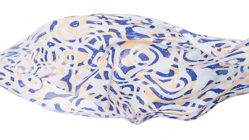 Flowing cloth with abstract wave pattern with alpha channel