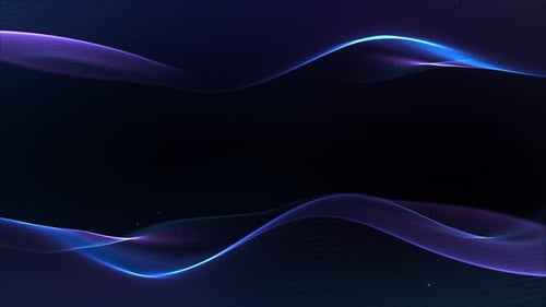 Onde chromatique en haut et en bas. Forme fluide dégradée le long du bord. Eau au néon violet. Mer numérique a