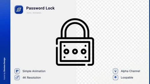 Animation Password Lock Icon