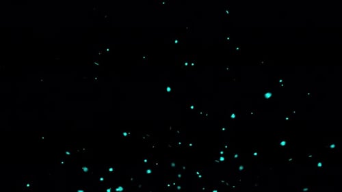 Abstract Blue Neon Particle Light Loop Background