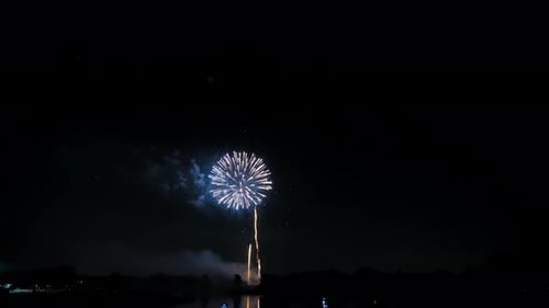 Brilliant Fireworks Exploding in Nighttime Celebration