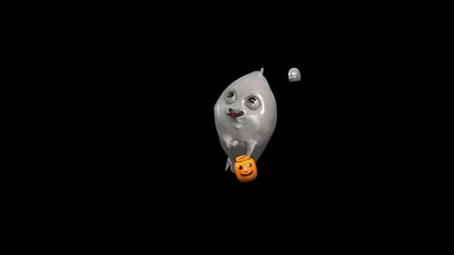 Personaje de dibujos animados: Halloween Ghost