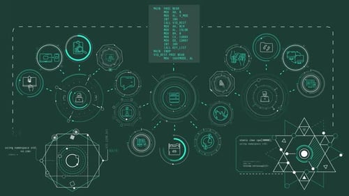 AI Workflow Automation in Infographic Schema on Alpha Channel