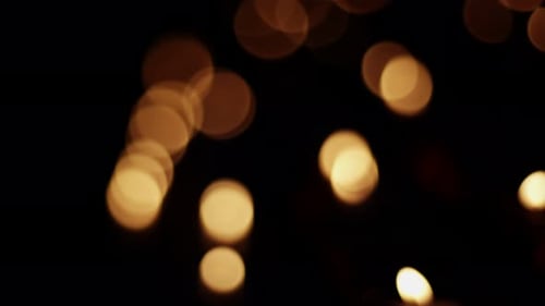 Red And Yellow Colors Of Church Candle Bokeh 02