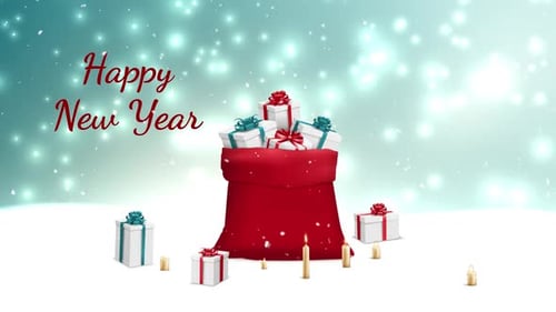 Merry Christmas . Happy New Year Greeting Card 2023