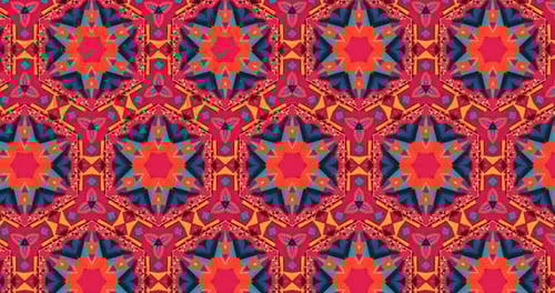 Colorful Animated Geometric Mandala Pattern