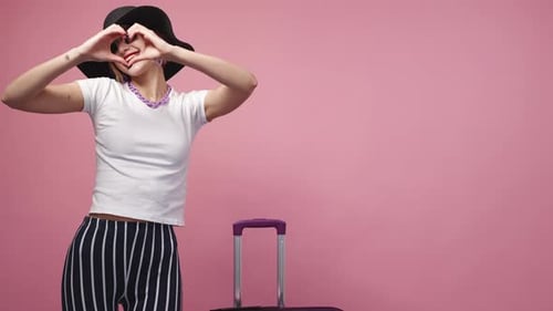 Sending Love Inspired Woman Travelling Joy