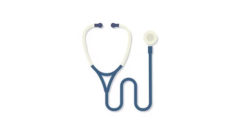 Animated Medical Stethoscope Drawing Line Art Icon