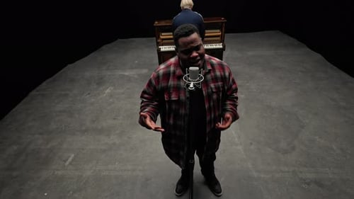 Singer And Pianist Making A Music Video In Studio