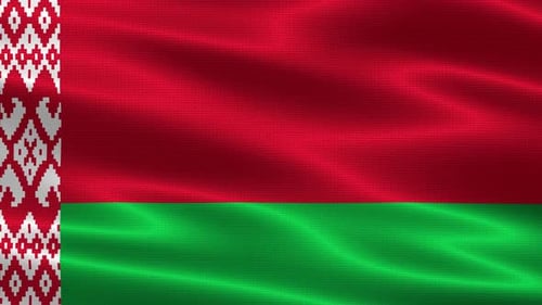 Realistic Waving Flag of Belarus Animation