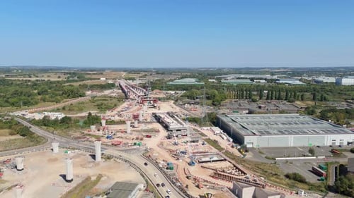Amplio sitio de construcción en el Reino Unido